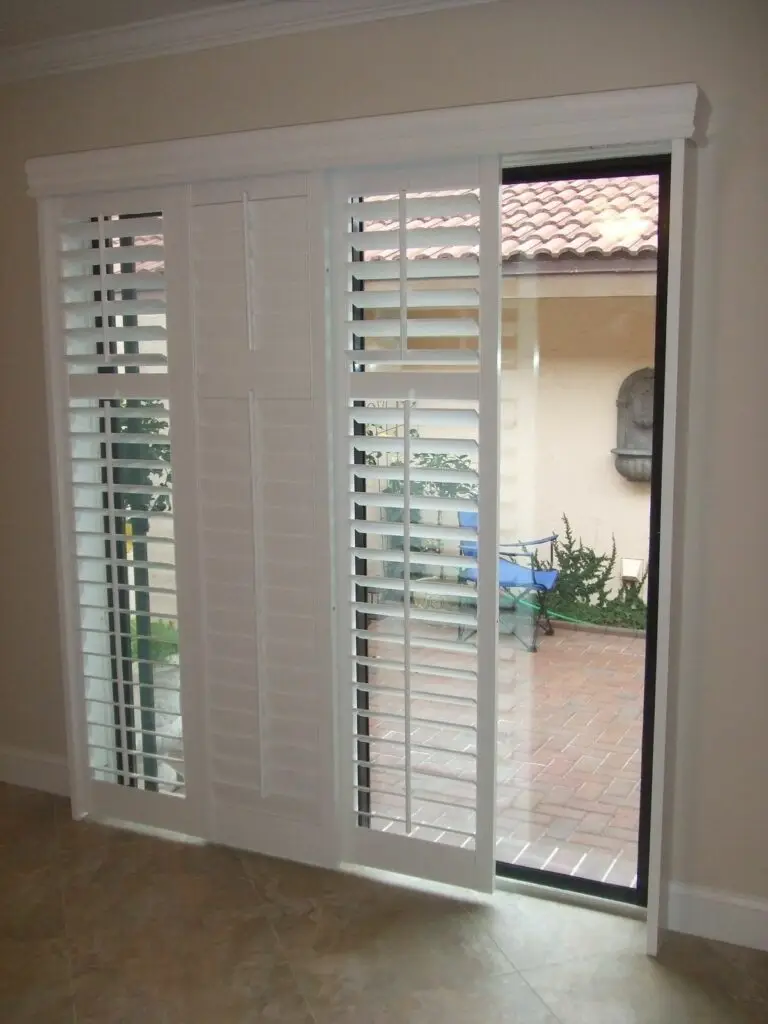 Custom plantation shutters installed in a La Mirada, CA living room