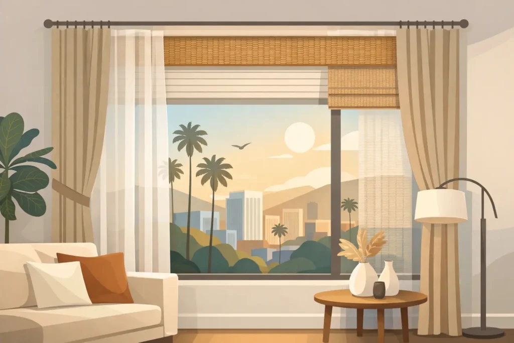 9 Layered Window Treatments Ideas for LA Homes