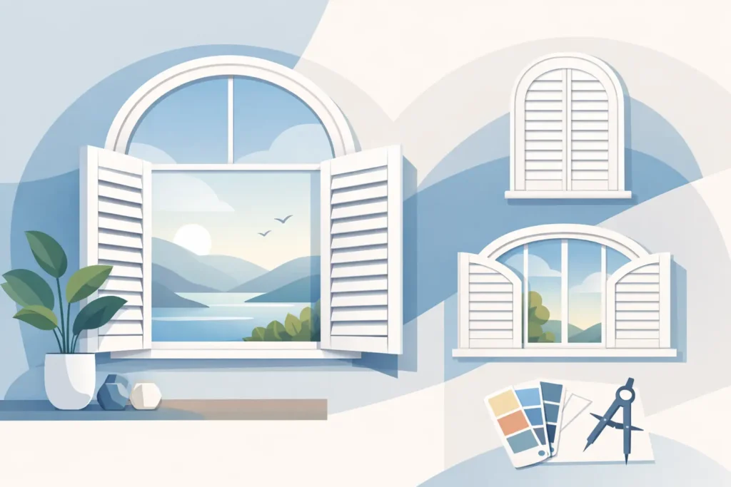 Custom Shutters for Arched Windows
