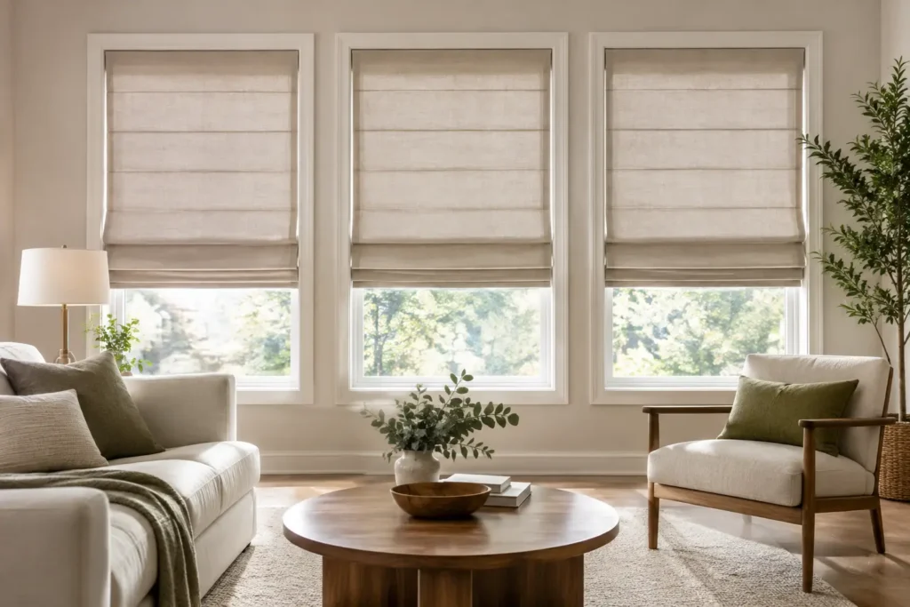 Custom Roman Shades Near Me That Fit Beautifully