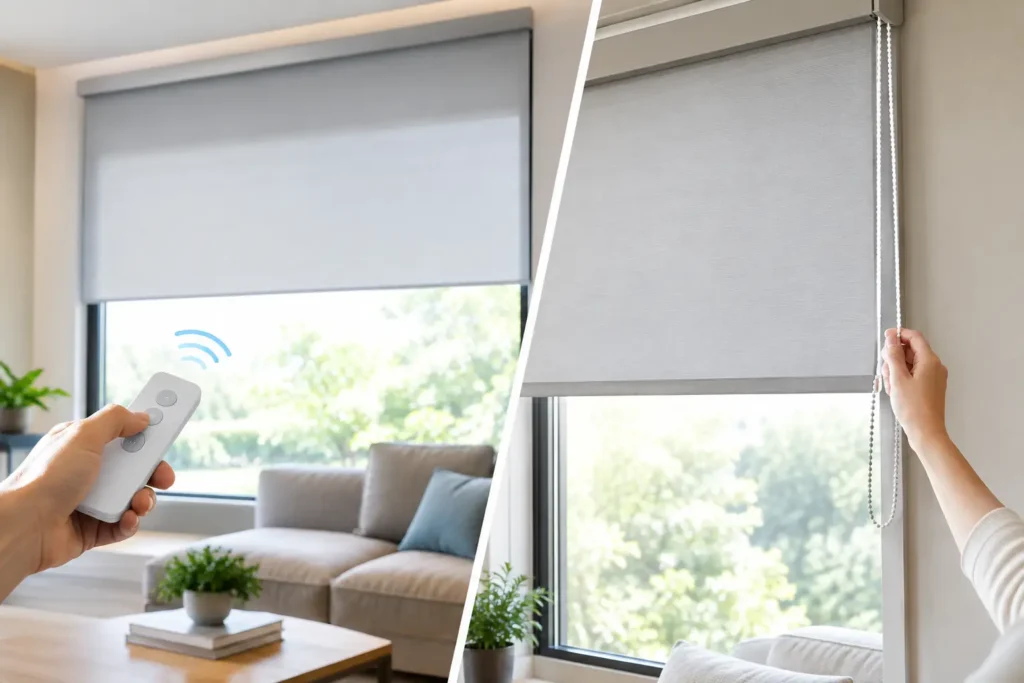 Motorized Shades Versus Manual: Which Fits?