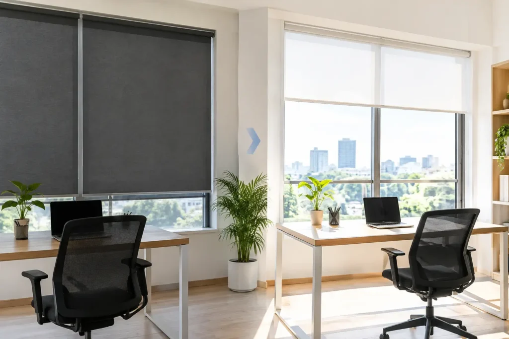 Office Blinds Makeover Example for a Brighter Space