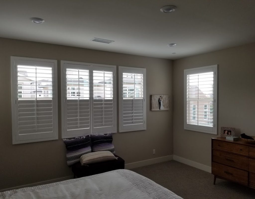 Shutters installation in Buena Park CA by Blinds by Design
